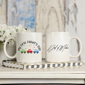 MUG FATHER'S DAY DAD WITH KIDS - PERSONALIZED MUG l 12 oz l DAD BIRTHDAY